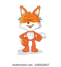 the fox dribble basketball character. cartoon mascot vector