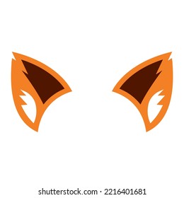 Fox ear color on a white background. Vector illustration