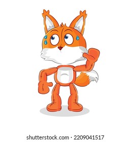 the fox eavesdropping vector. cartoon character