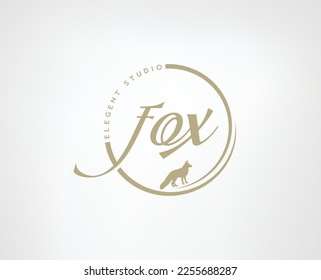 
Fox Eligent Studio logo vector templates on white background