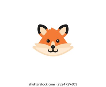 Fox emoji illustration. Fox vector emoticon. Fox icon