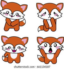 Fox emotion for stickers