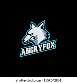 Fox E-sport logo team design template 