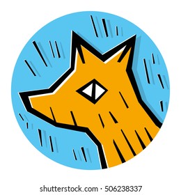 Fox face avatar icon.