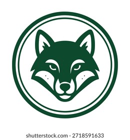 Vector del sello del logotipo del icono de la cara del zorro en el fondo blanco
Icono de sello de Vector