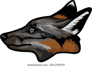 Fox Face Illustration. Wild. Forest. Vector