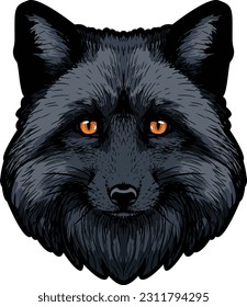 Fox Face Illustration. Wild. Forest. Vector