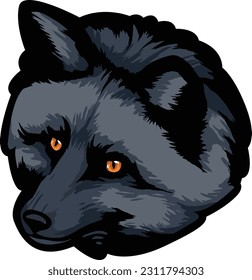 Fox Face Illustration. Wild. Forest. Vector