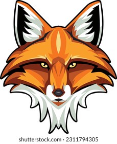 Fox Face Illustration. Wild. Forest. Vector