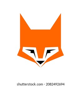 Fox face isolated sign. Icon she-fox head. vector illustration