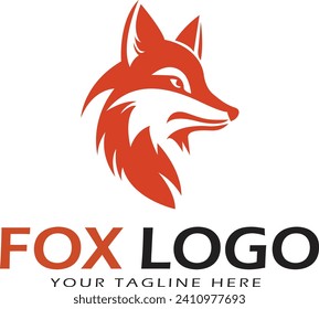 A fox face logo design