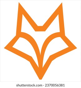 Fox face logo design, sketch 