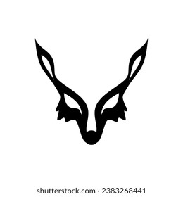 fox face logo vector design