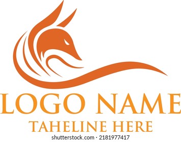 Fox face logo vector icon Free Vector