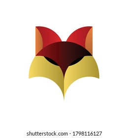 fox face logo vector illustration