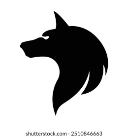 Fox face logo, wolf face logo, Vector illustration, 
