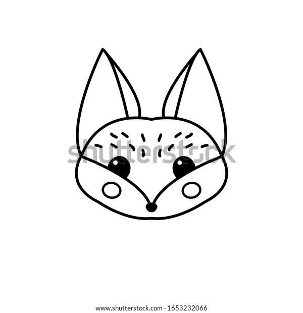 Face De Renard En Silhouette Style Image Vectorielle De Stock Libre De Droits