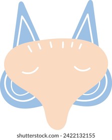 Fox Face With Scandinavian Ornament Vector Illustration