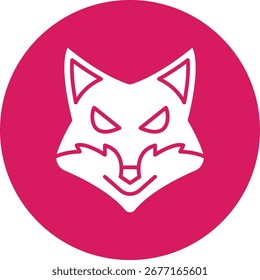 Fox Face single vector icon illustration