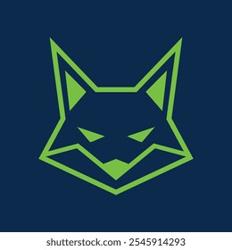 Fox face trendy artwork pleasant abstract vector illustration colorful practical design.eps