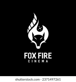 Fox fire and Cinema Logo Design Concept