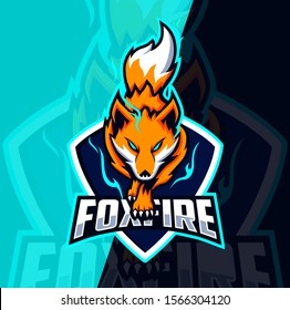 Fox Fire Mascot Esport Logo Design