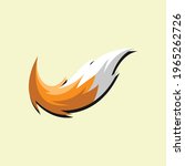 fox fire tail clean logo. perfect for sport logo, startup logo, and technology logo 