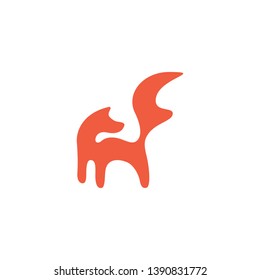 fox flat logo orange design