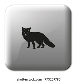 Fox flat vector icon.