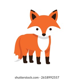 Fox flat vector illustration Eps 10