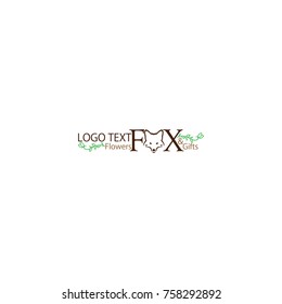 fox flower for florist logo