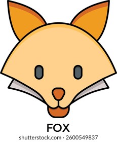 Fox with fluffy tail icon. Line, glyph and filled outline colorful version, fox wild animal outline and filled vector sign. Symbol, logo illustration. Different style icons set.by iin indun.