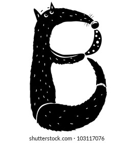 fox in form of letter b