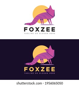 Fox or Foxzee Logo Vector illustration Fully Editable Scalable 