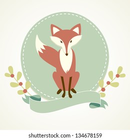 A Fox, frame and ribbon