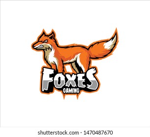 Fox gaming logo, fox vector esport