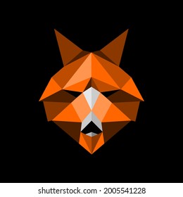 fox geometric illustration logo design