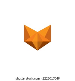 Fox Geometric Logo Design, Fox Abstract Vector