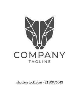 fox geometric logo icon vector