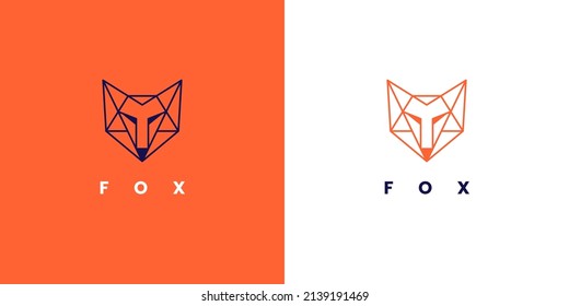 Fox geometric polygon modern logo