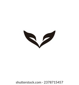 fox geometric symbol simple logo vector