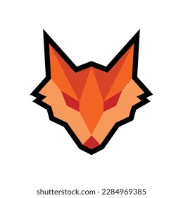 Fox Geometric Vector Logo Design Template