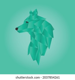fox geometrical and triangle vector design 