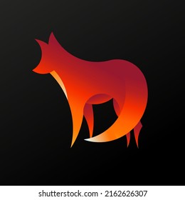 Fox golden ratio logo minimal vector design