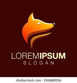 fox gradient color logo design 