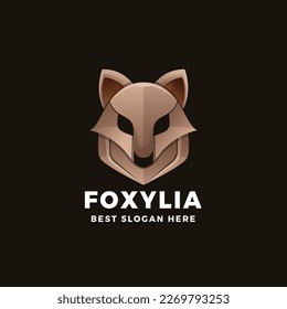 Ilustración del icono del logotipo del degradado de Fox