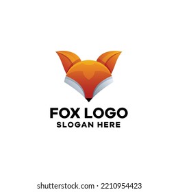 Fox Gradient Logo Illustration Template