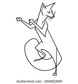 Fox-Grafikdesign, Vektorgrafik, Art Tattoo-Skizze, handgezeichnet, Druckverwendung