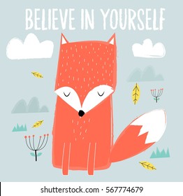 fox graphics vector illustration