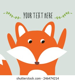 Fox greeting card